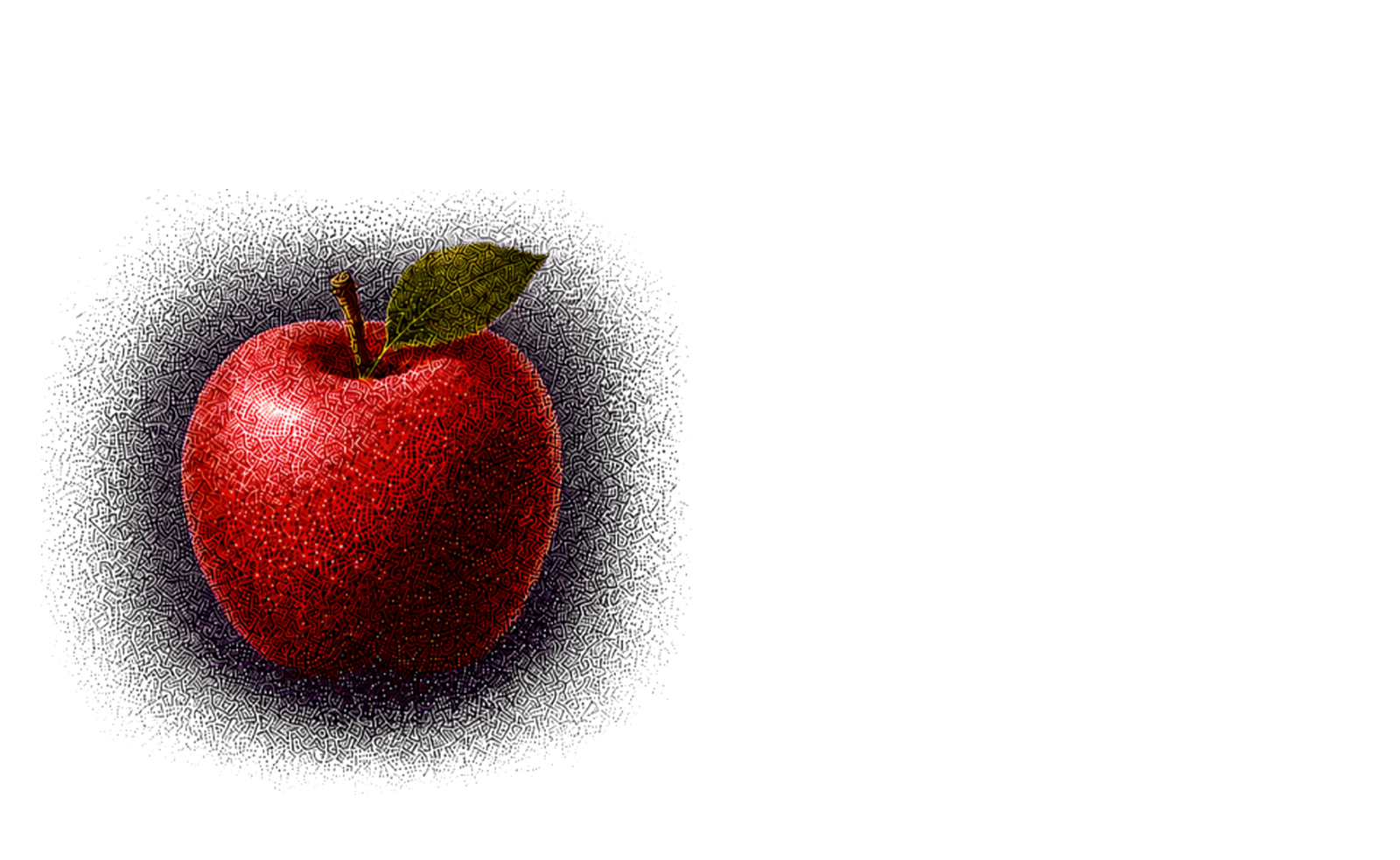 Visual comparison between picturing an apple and experiencing aphantasia